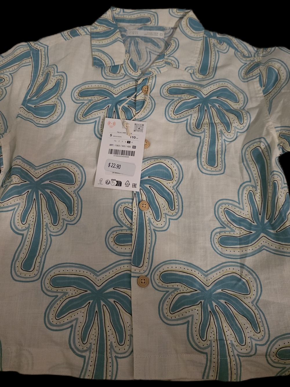 Zara 2 For 1 Boys Button-Up Shirt Size 5
